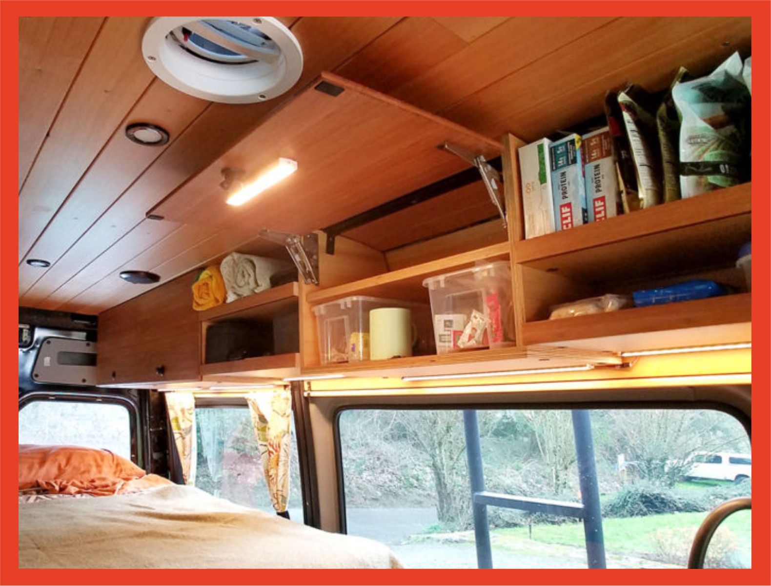 RV overhead cabinets