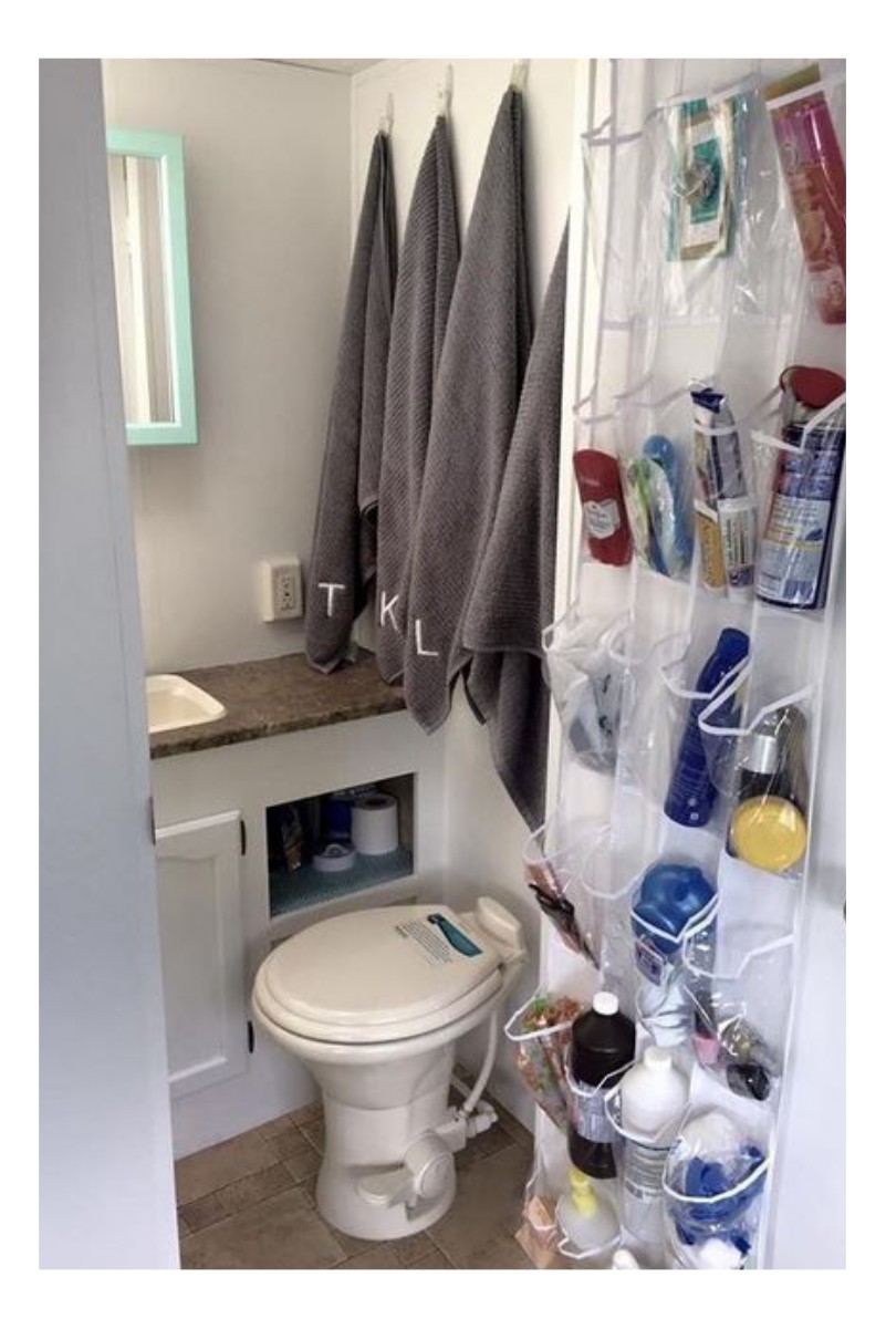 rv bathroom storage ideas