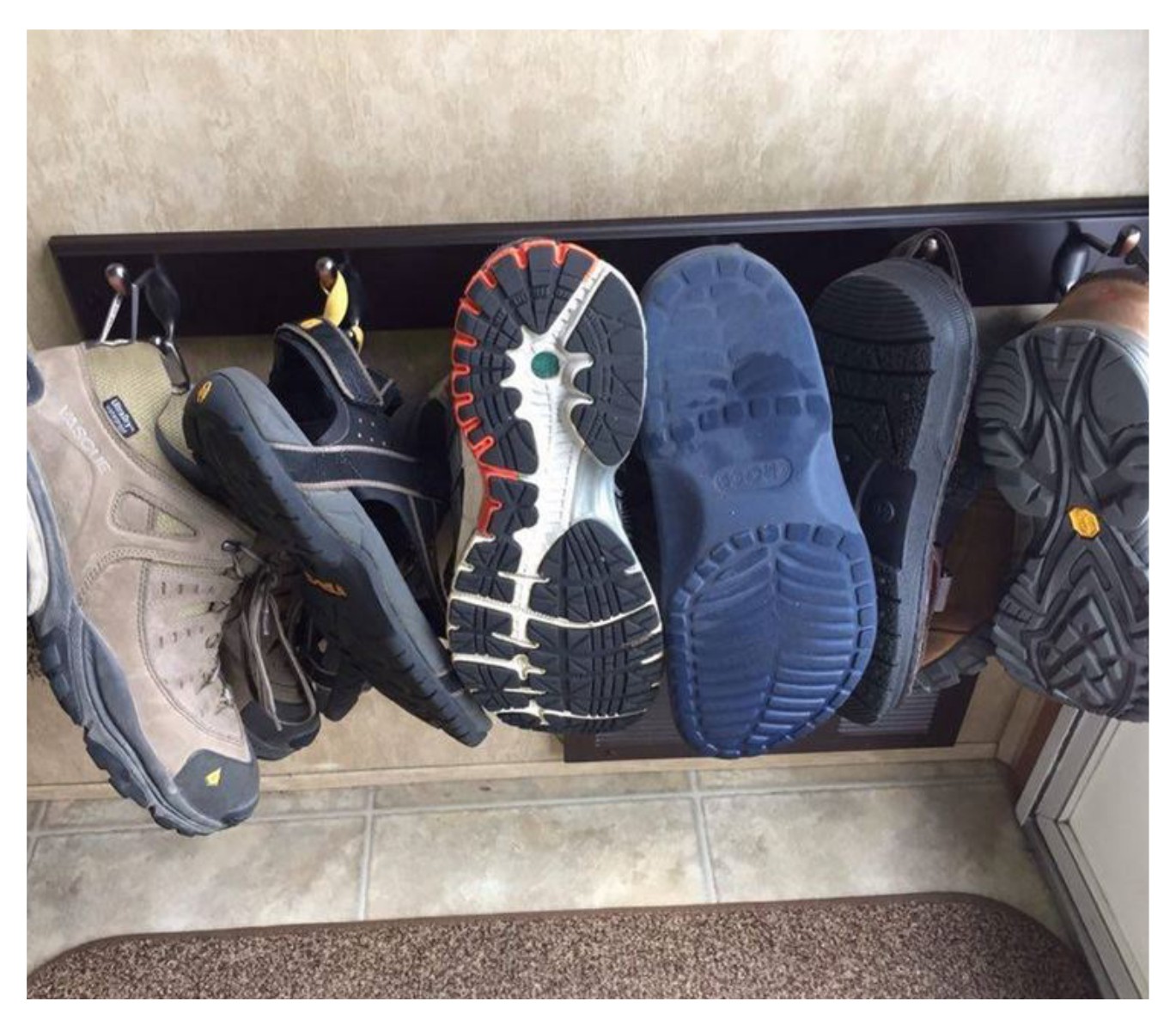 rv shoe storage ideas