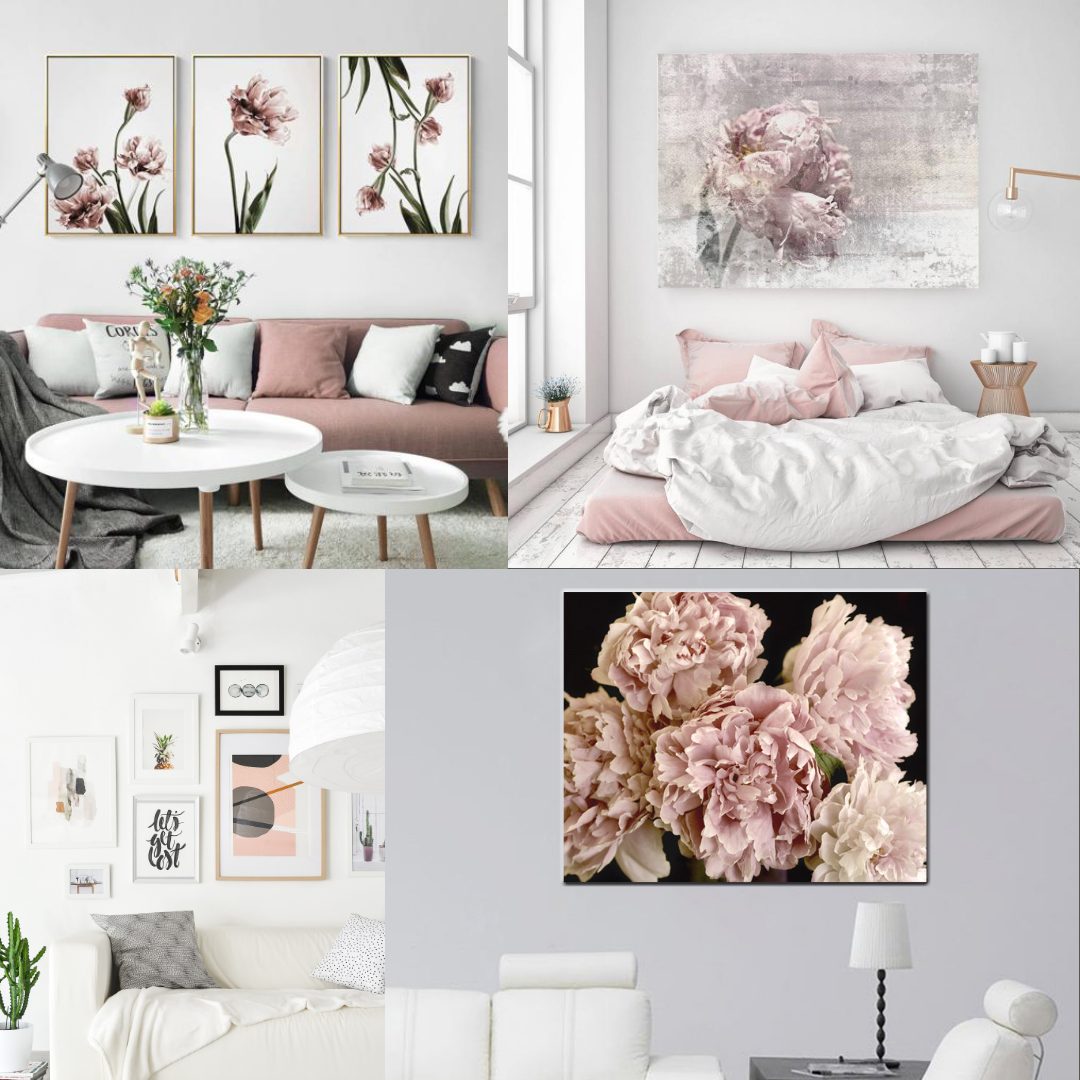 floral wall art canvas ideas for bedroom