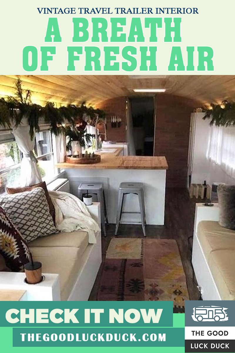 vintage travel trailer interior