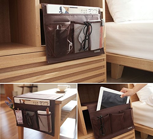 Clutter by the bedside Clean it up with a portable night stand.