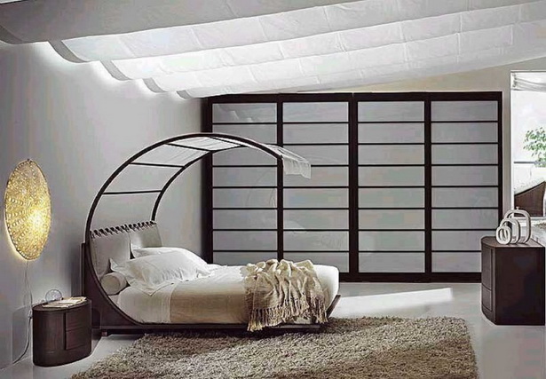 Modern Enignum-style Canopy Bed