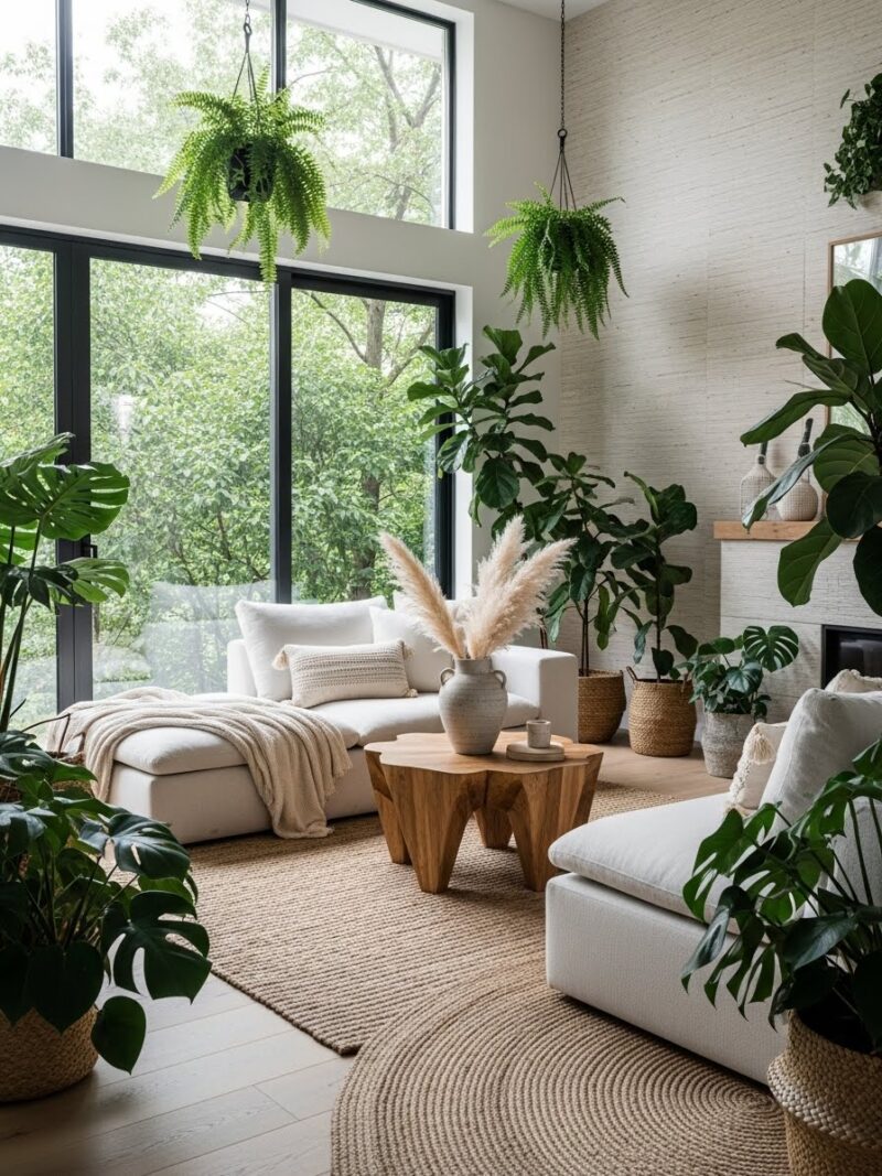31 Decorative Biophilic Living Room Designs for Modern Wellness - The ...