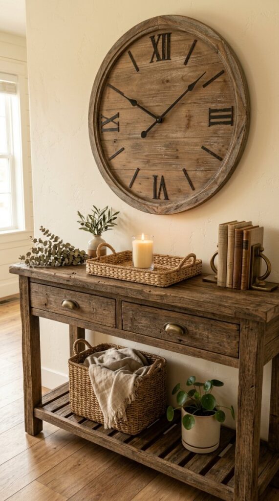 Wood_console_table_with_clock_202606171852.jpeg