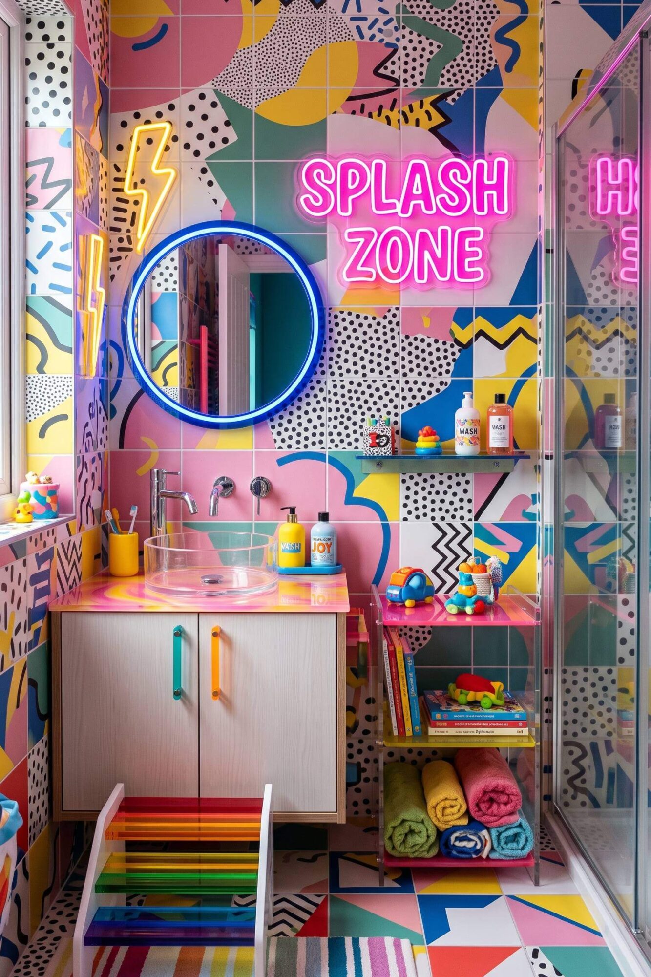 Electric Kids Bathroom Ideas