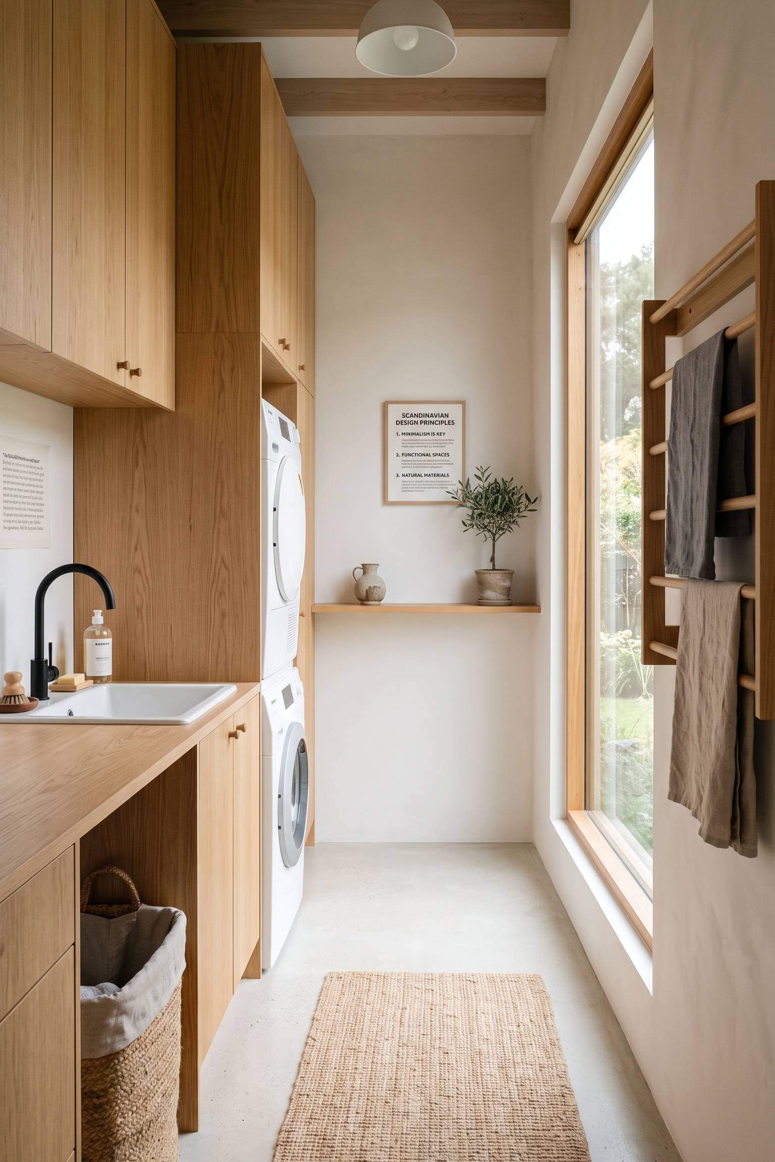 Scandi-Minimalist Dream Laundry Room Ideas