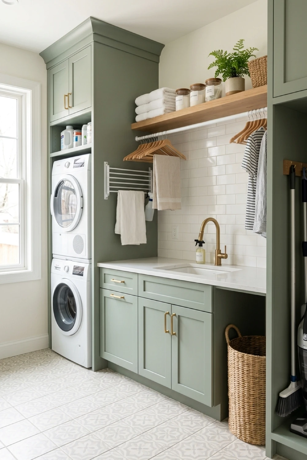 23-inspiring-laundry-room-designs-for-a-stress-free-home-built-in-retractable-drying-racks-and-sage.webp