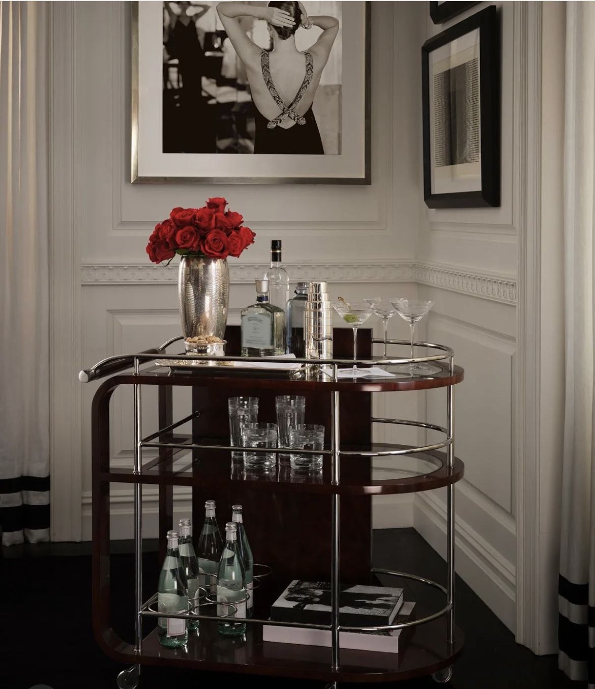 17 Jaw-Dropping Vintage Chrome Decor Ideas That'll Transform Your Living Room! - 12. Fun Chrome Bar Carts 1