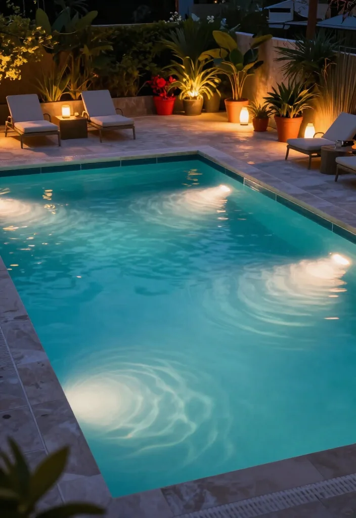 17 Patio Light Ideas That'll Instantly Transform Your Outdoor Space (You Won't Believe #7!) - 13. Poolside Lighting 1
