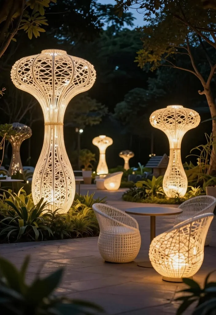 17 Patio Light Ideas That'll Instantly Transform Your Outdoor Space (You Won't Believe #7!) - 16. Artistic Light Sculptures 1