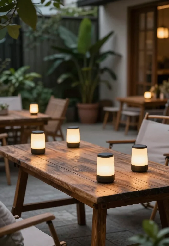 17 Patio Light Ideas That'll Instantly Transform Your Outdoor Space (You Won't Believe #7!) - 8. Portable Battery-Operated Lights 1