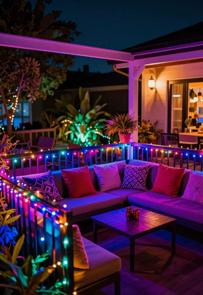 17 Patio Light Ideas That'll Instantly Transform Your Outdoor Space (You Won't Believe #7!) - 9. Color-Changing Lights 1