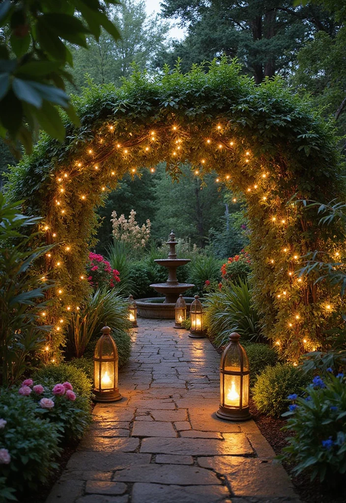 17 Romantic Outdoor String Lights Setups That Will Set the Mood for Your Date Night! - 10. Garden Oasis 1