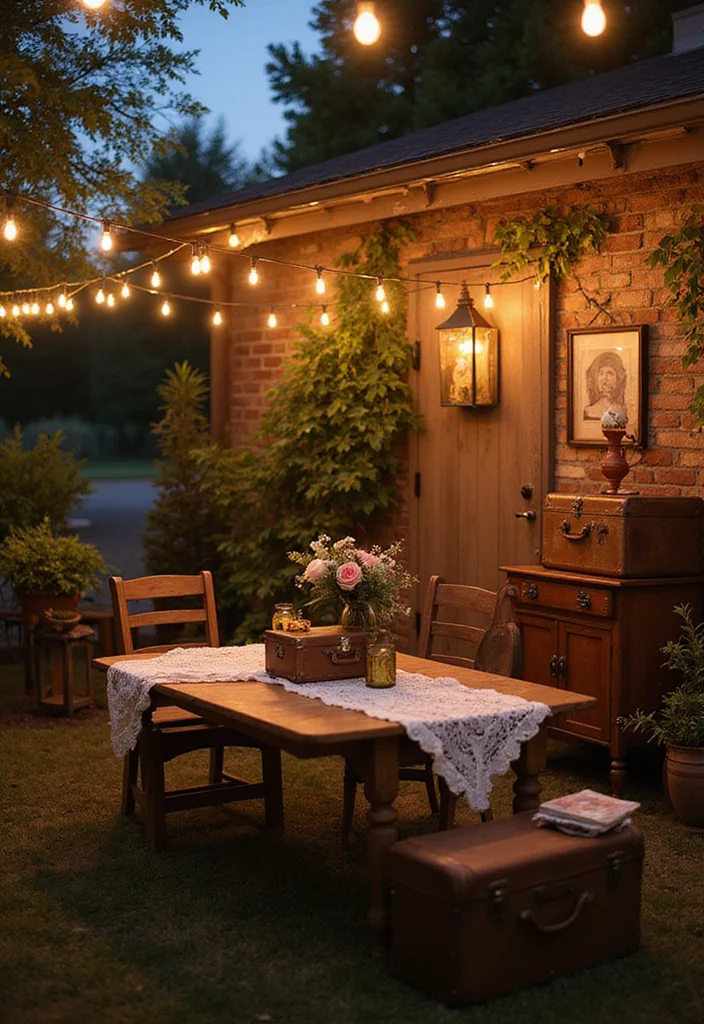 17 Romantic Outdoor String Lights Setups That Will Set the Mood for Your Date Night! - 13. Vintage Charm 1