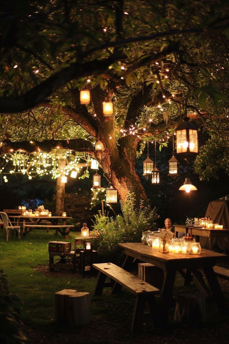 17 Romantic Outdoor String Lights Setups That Will Set the Mood for Your Date Night! - 15. Enchanted Forest 1