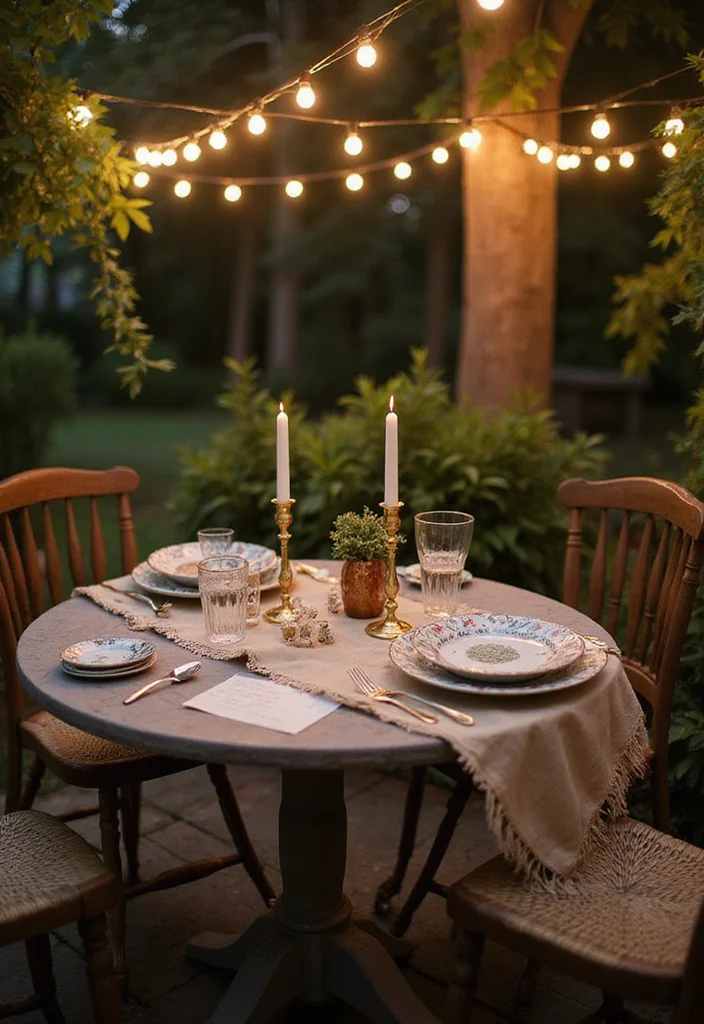 17 Romantic Outdoor String Lights Setups That Will Set the Mood for Your Date Night! - 7. The Romantic Dining Nook 1