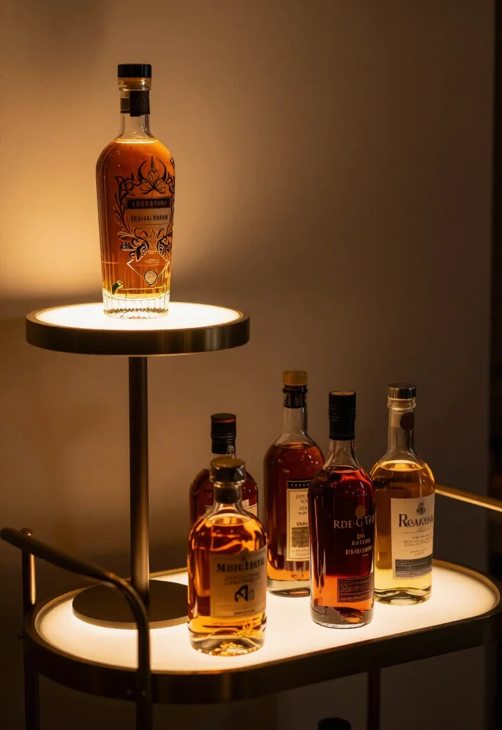 18 Creative Neo Deco Bar Cart Styling Ideas for the Ultimate Home Bar! - 16. Unique Spirit Displays 1