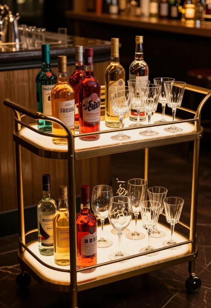 18 Creative Neo Deco Bar Cart Styling Ideas for the Ultimate Home Bar! - 18. Themed Cocktail Nights 1