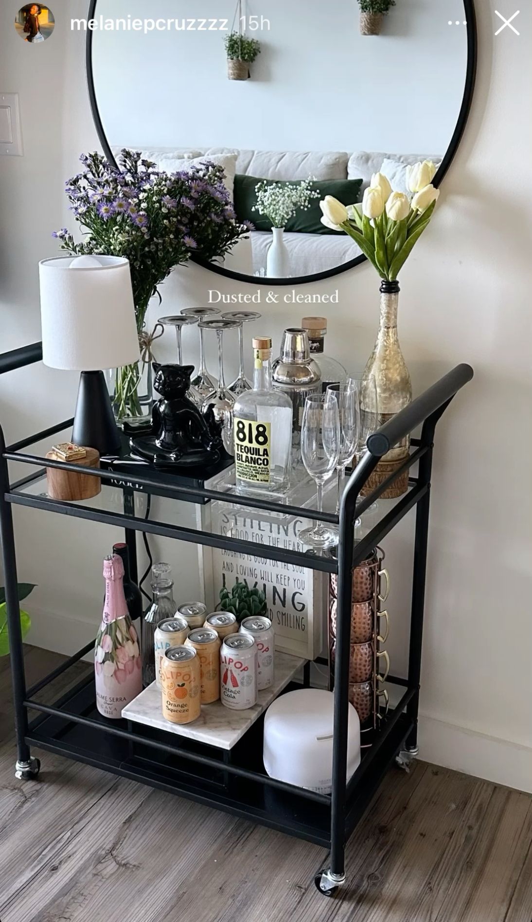 18 Creative Neo Deco Bar Cart Styling Ideas for the Ultimate Home Bar! - 9. Minimalist Chic for a Clean Look 1