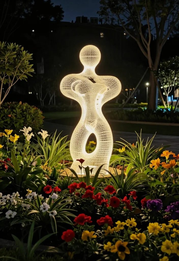 19 Unique Decorative Garden Lighting Ideas That Will Leave Everyone in Awe (#4 Will Blow Your Mind!) - 11. Artistic Light Sculptures 1