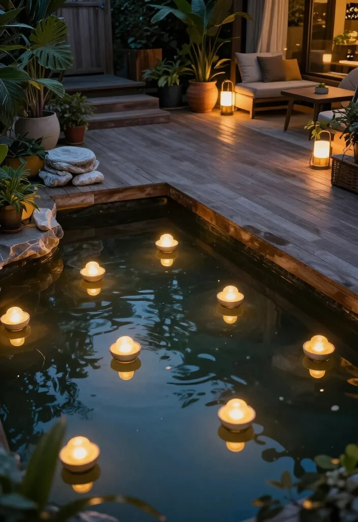 19 Unique Decorative Garden Lighting Ideas That Will Leave Everyone in Awe (#4 Will Blow Your Mind!) - 16. Floating Deck Lights 1