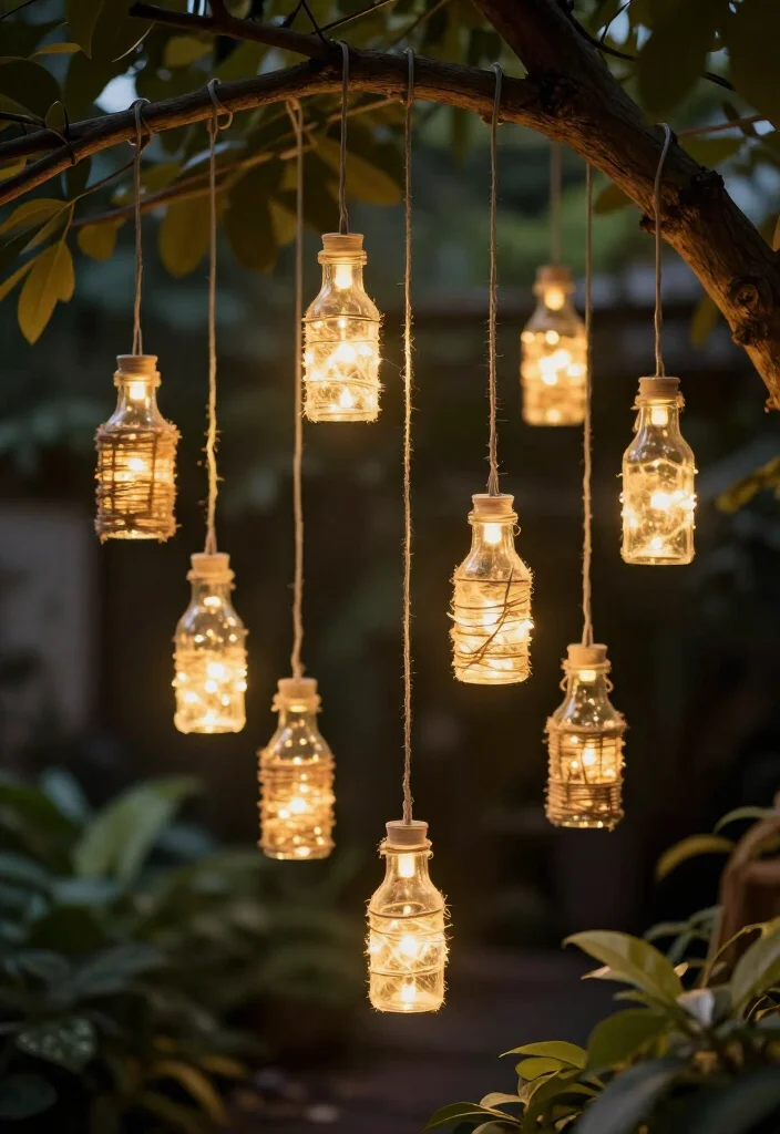 19 Unique Decorative Garden Lighting Ideas That Will Leave Everyone in Awe (#4 Will Blow Your Mind!) - 17. Upcycled Bottle Lights 1