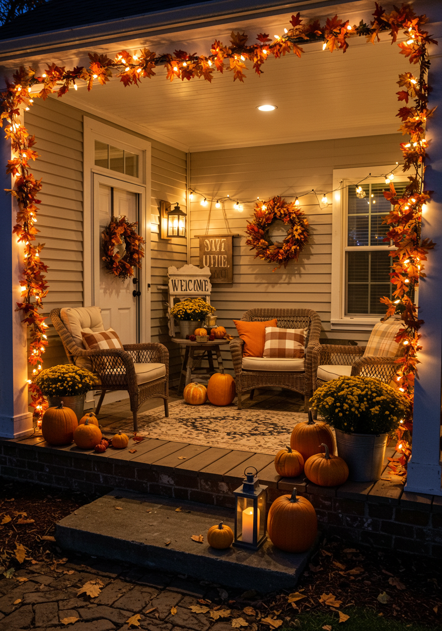 20 Creative Ways to Use Hay Bales for Fall Porch Decor (You Won't Believe #12!) - 2. Pumpkin and Hay Bale Cascade 1