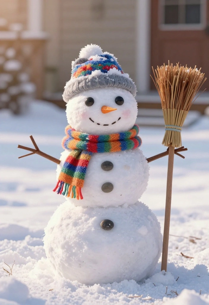 20 Creative Ways to Use Hay Bales for Fall Porch Decor (You Won't Believe #12!) - 20. Hay Bale Snowman (for Fun!) 1