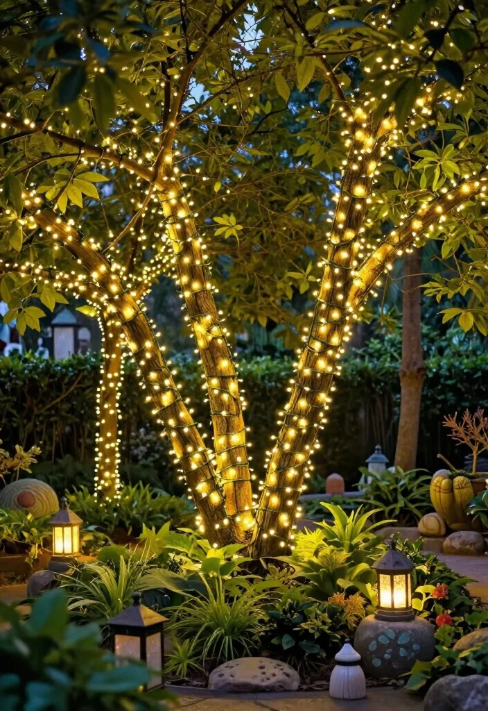 20 Magical Backyard String Lights Ideas to Transform Your Outdoor Space (You Won't Believe #12!) - 3. Fairy Light Trees 1