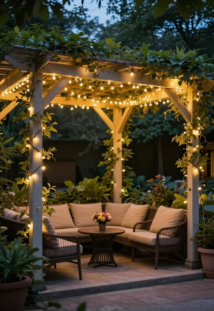 20 Magical Backyard String Lights Ideas to Transform Your Outdoor Space (You Won't Believe #12!) - 5. Pergola Perfection 1