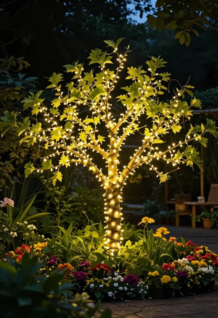 20 Whimsical Fairy Lights Decor Hacks That Will Make Your Garden Shine Bright! - 16. Fairy Light Trees 1