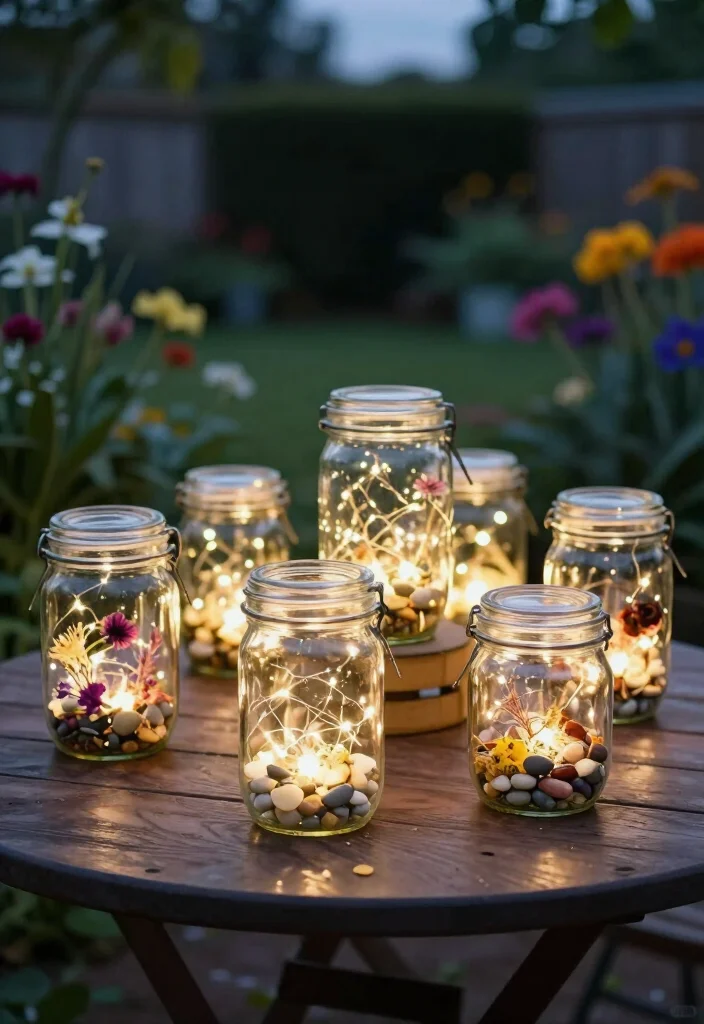 20 Whimsical Fairy Lights Decor Hacks That Will Make Your Garden Shine Bright! - 5. Fairy Light Jars 1