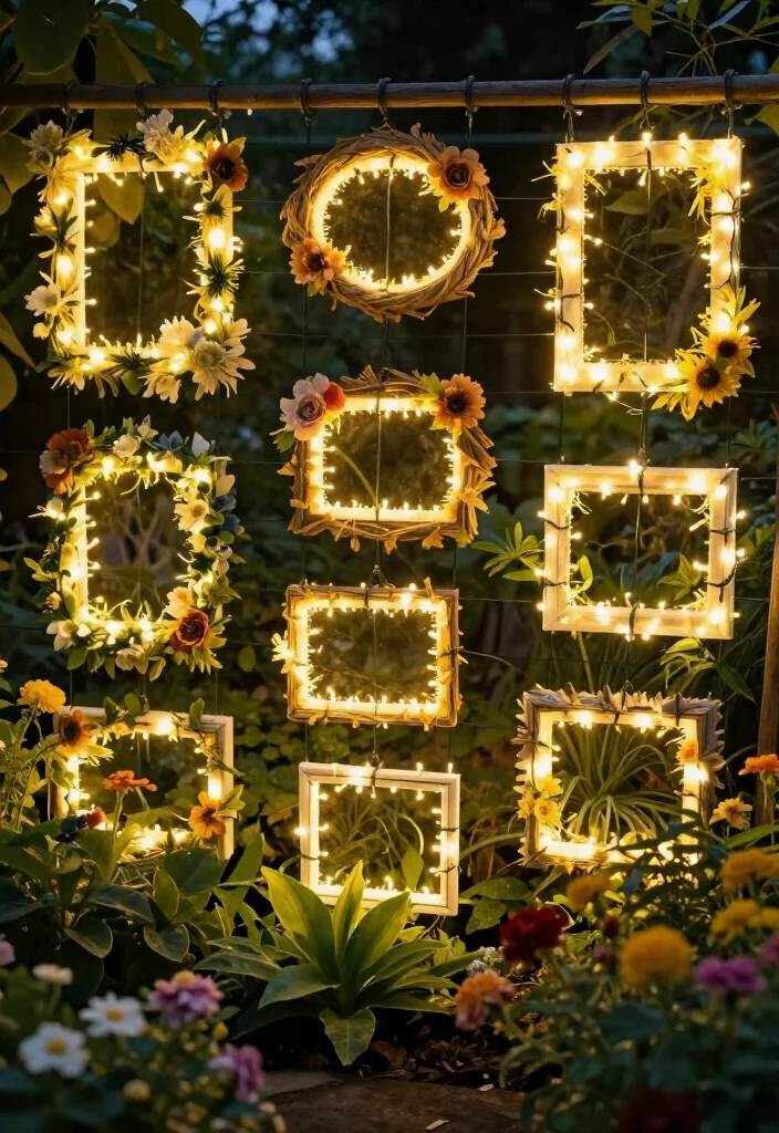 20 Whimsical Fairy Lights Decor Hacks That Will Make Your Garden Shine Bright! - 7. DIY Fairy Light Frames 1